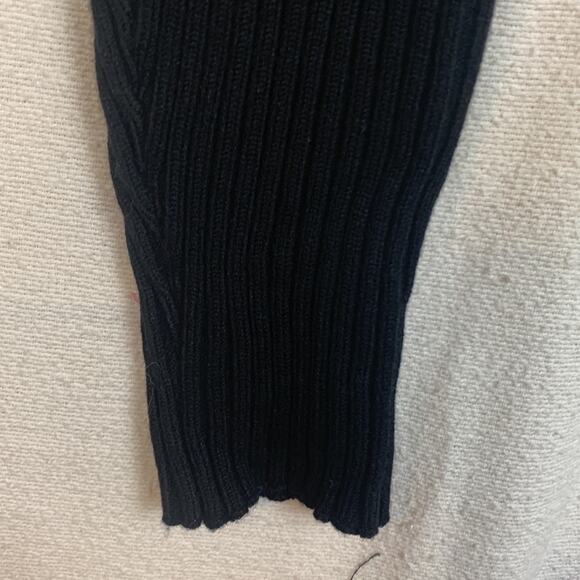 12th tribe womens large salty in the city black sweater mini dress v neck date r - Picture 8 of 12